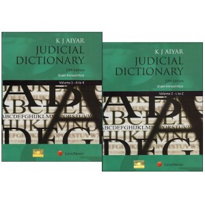 Lexisnexis Judicial Dictionary by K J Aiyar, Shakil Ahmad Khan [2 HB Vols.]